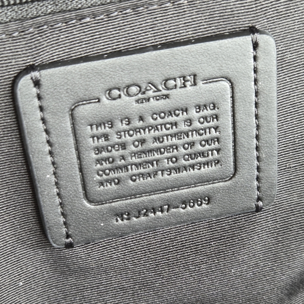 NWT Coach Black Leather Court Backpack In Large - Picture 10 of 16